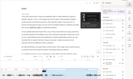 Descript: jak jsem editoval svůj pokus o podcast bez audio editoru