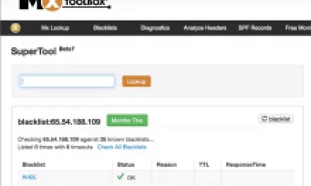 MxToolbox: není vaše doména na blacklistu jako spammer?