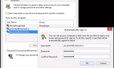 Jak na Windows 8 a automatické přihlášení do počítače