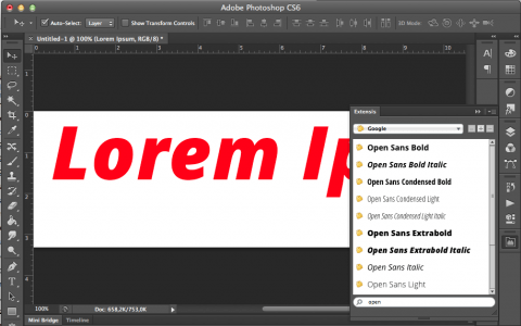 Photoshop Web Font Plug-in