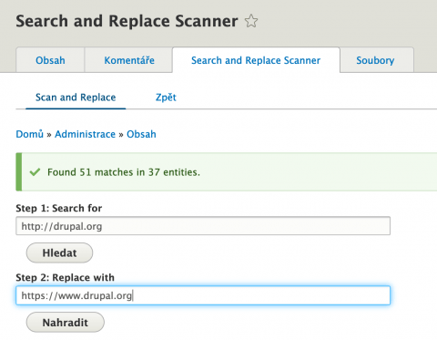 Drupal: Search and Replace Scanner