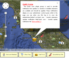 náhled mapy vytvořené komponentou Articles Geotag