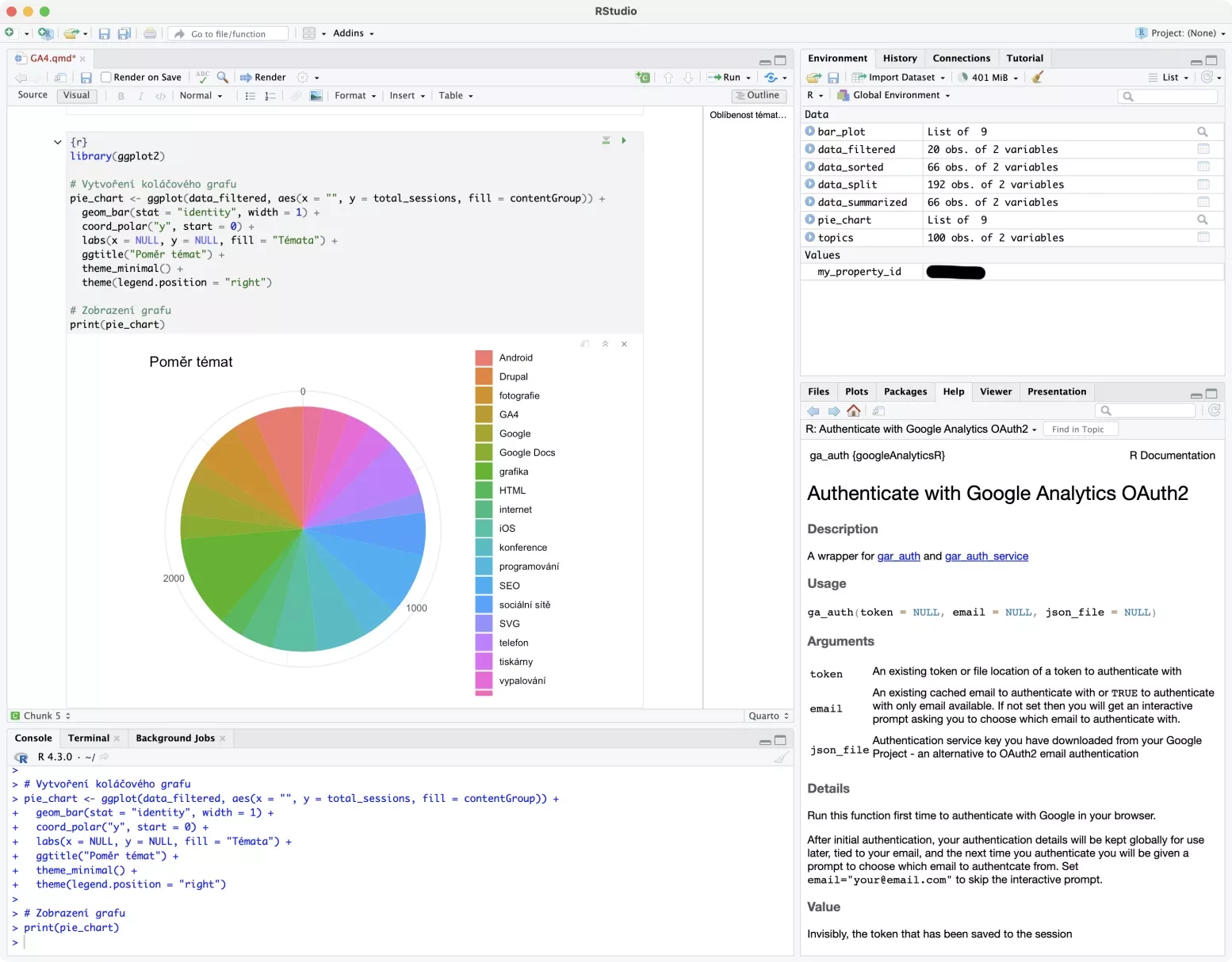 RStudio a Google Analytics 4