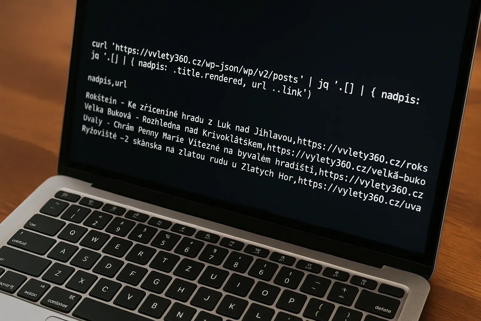 Převod JSON výstupu do CSV