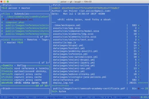 Lazygit: terminálové UI pro ovládání Gitu