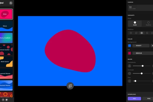 Haikei: prima udělátko pro vytváření SVG křivek a tvarů