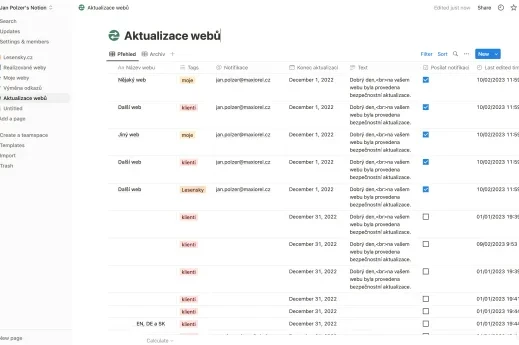 Jak proměnit Notion v poloautomatický rozesílač e-mailů pro klienty