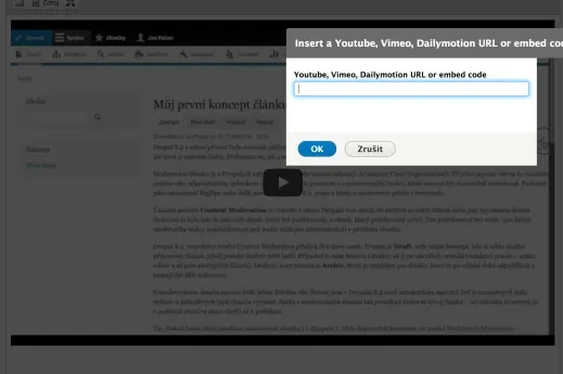 Jak na snadné vkládání YouTube videa do editoru v Drupalu 8