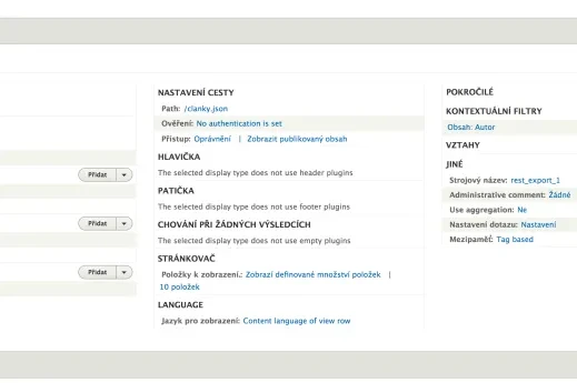 REST export do JSON v Drupalu 8 snadno a rychle